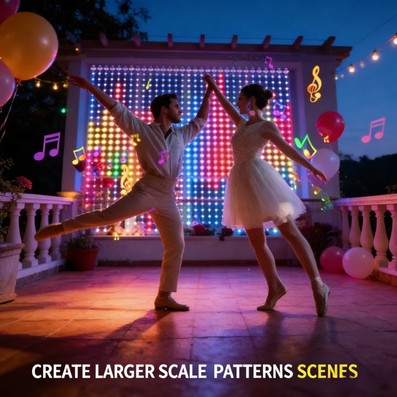 Lighting Decoration Wedding - Rideaux lumineux intelligents 400LED, guirlandes lumineuses