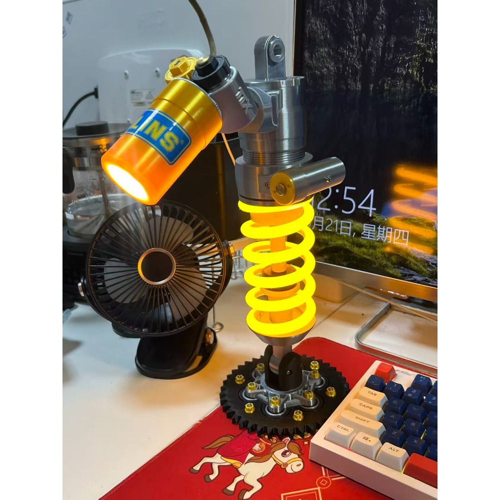 Unique Lighting Decor - Lampe de bureau amortisseur de moto,
