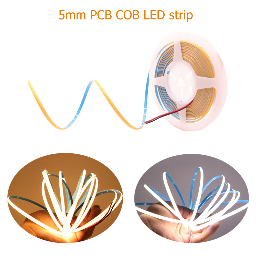 Lighting Decor And More - Bande lumineuse LED COB, 5mm, 384