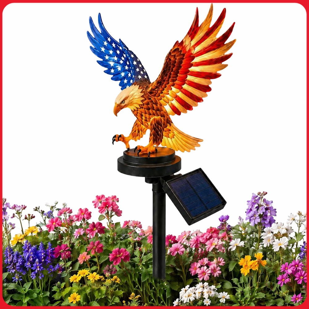 Yard Lighting Decor - Lampes solaires en forme d'aigle, figurine