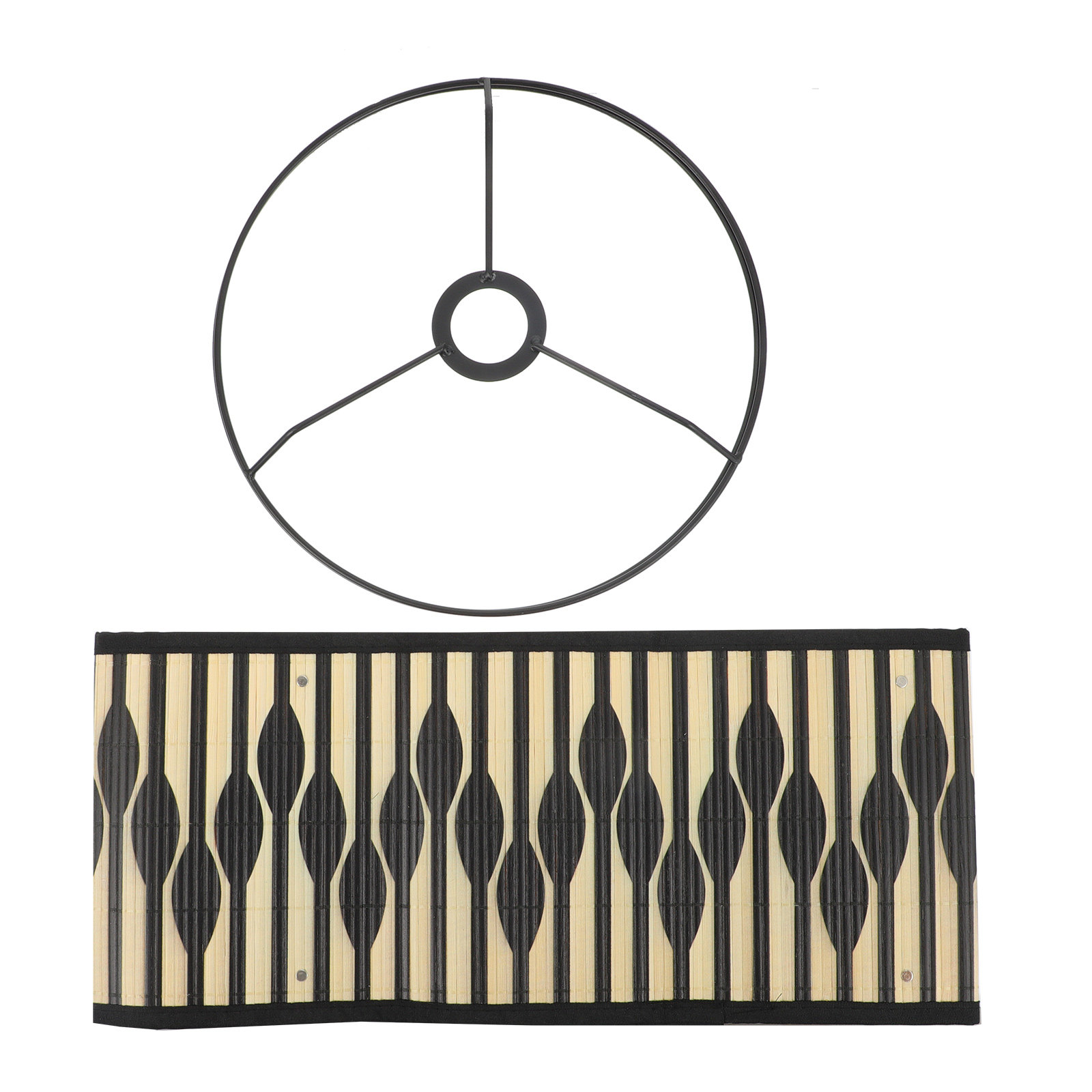 Decor Lighting Solution - Abat-jour géométrique en bambou artisanal raffiné,