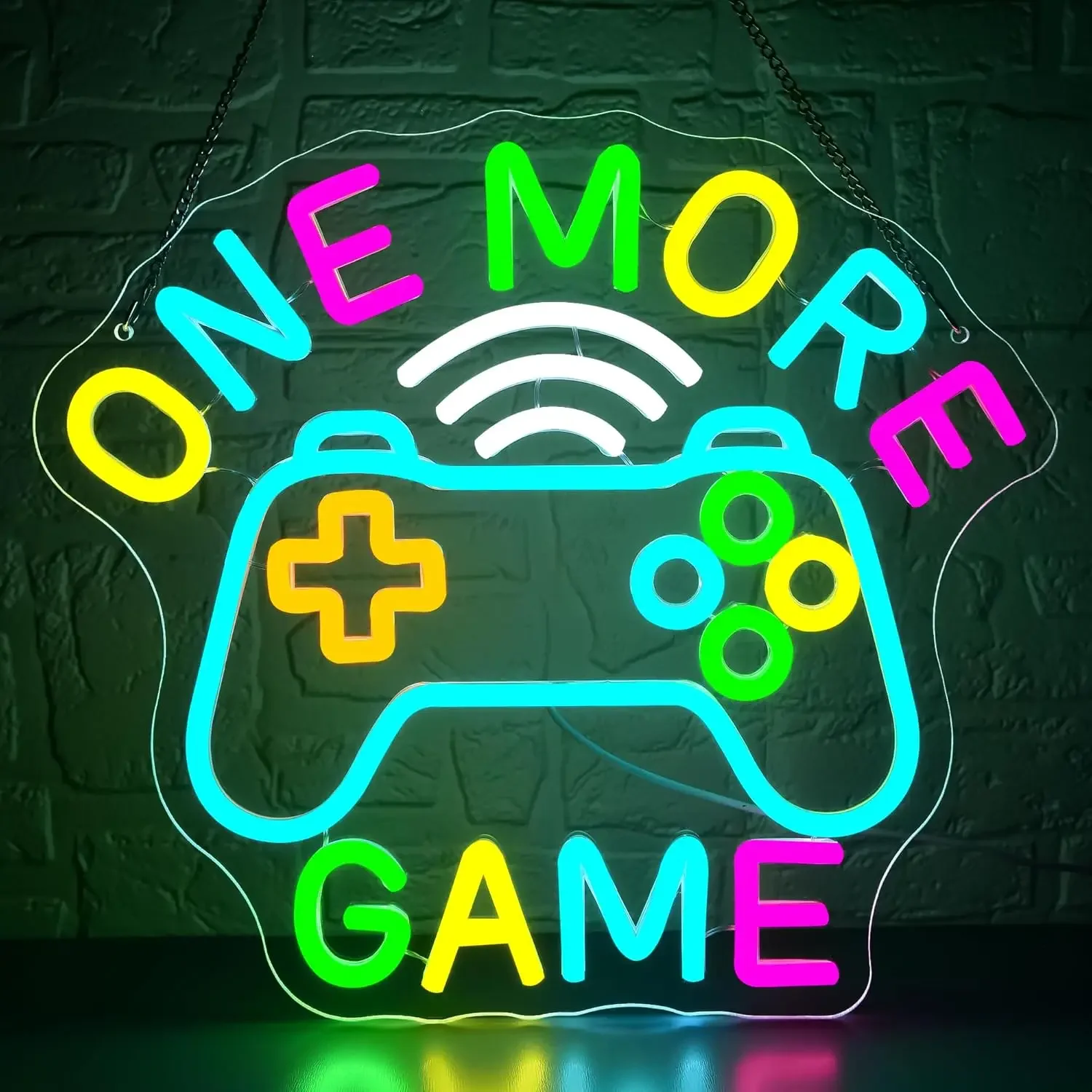 Lighting Decor And More - Enseigne néon One More Game, manette