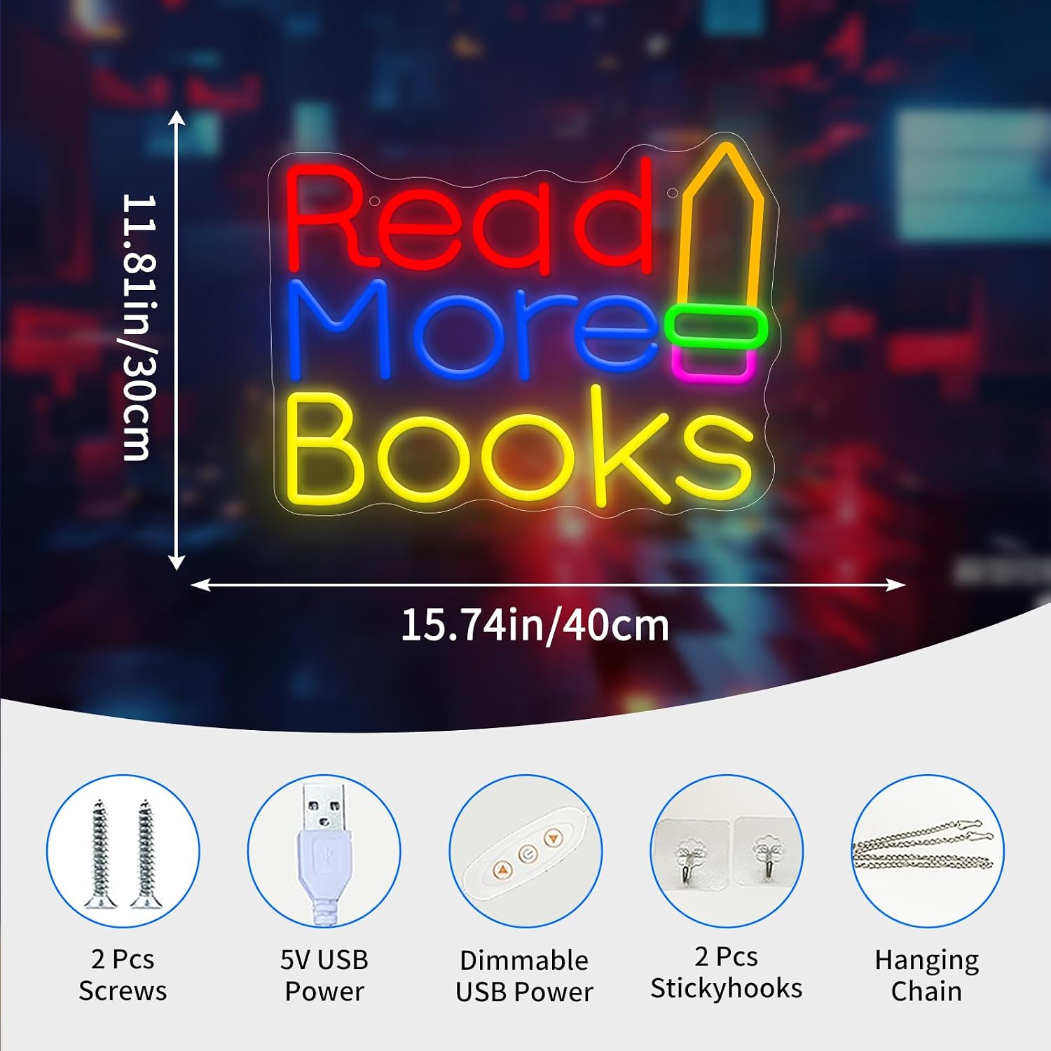 Lisez Plus de Livres - Panneau - Lighting Decor And More avis et prix