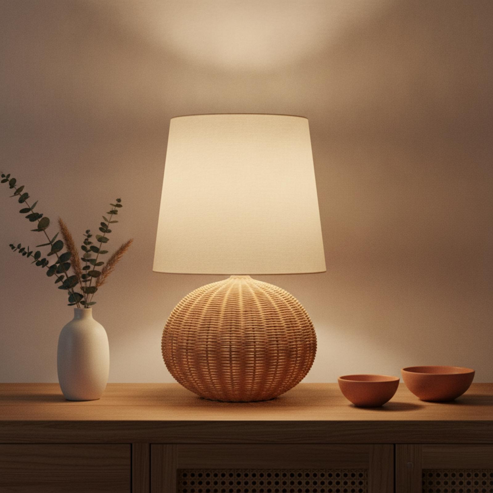 Lampe de chevet avec base en r - Room Lighting Bedroom Decor avis et prix