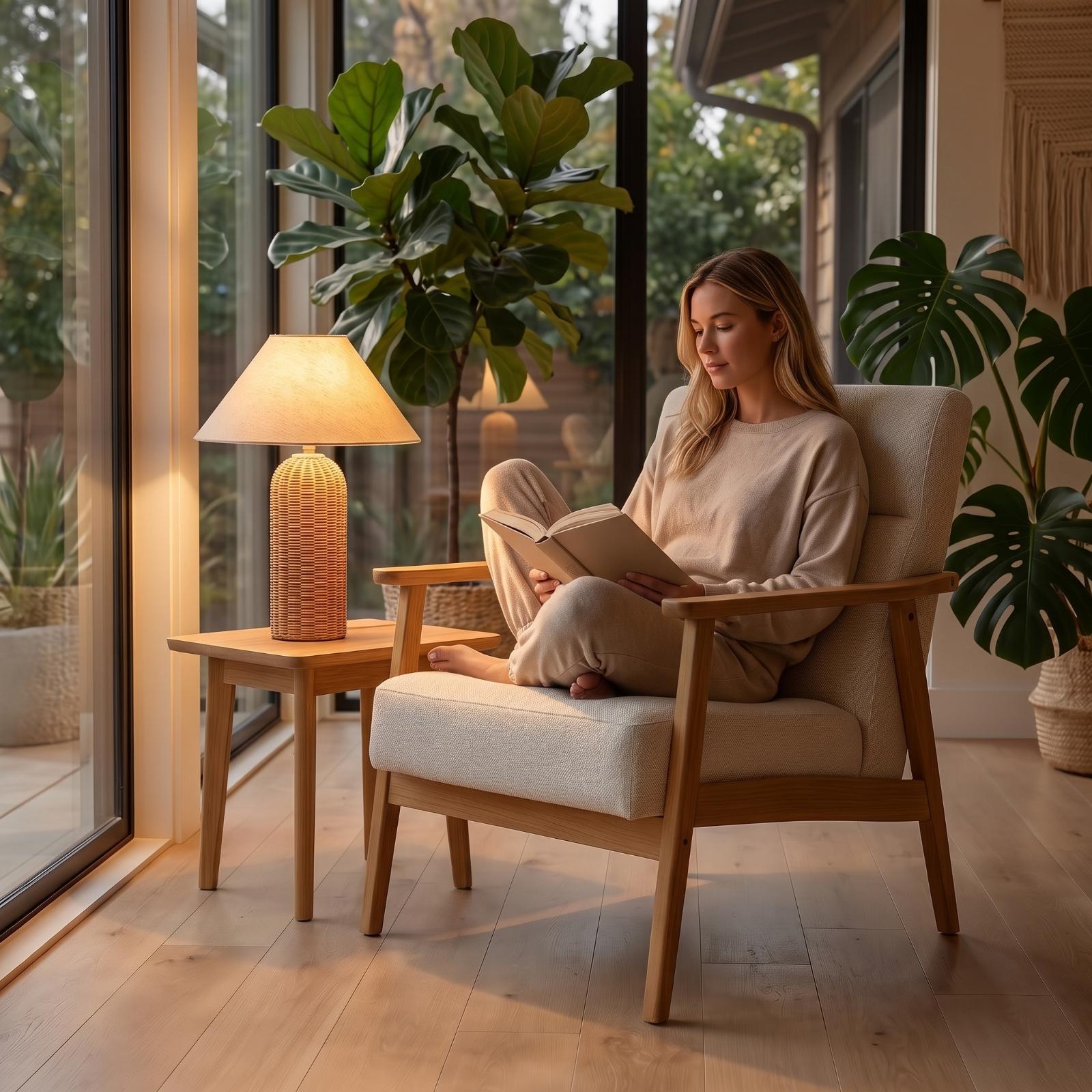 Lampe de chevet avec base en r - Room Lighting Bedroom Decor avis et prix