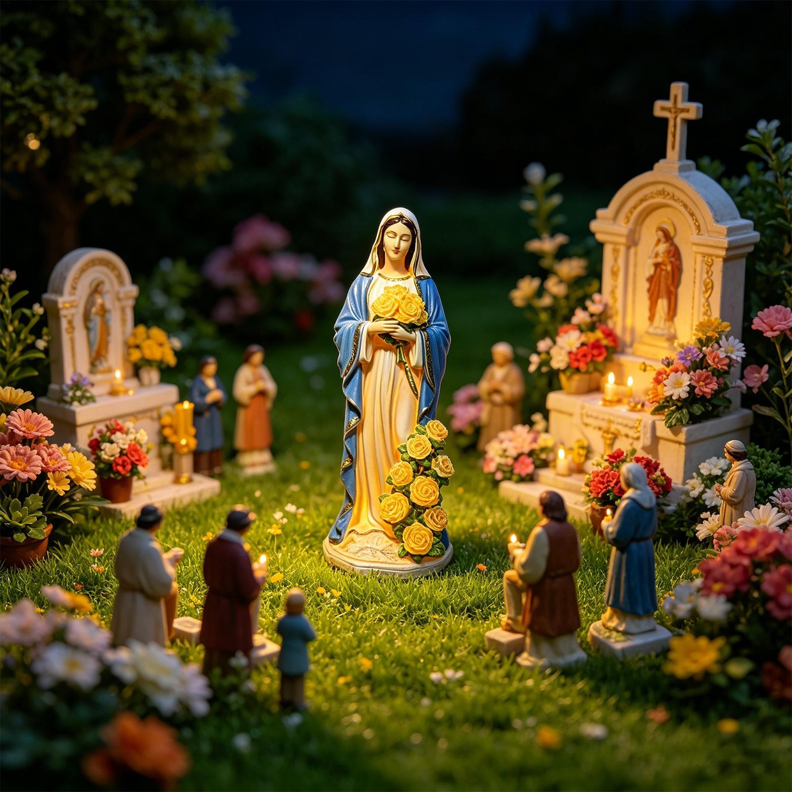 Statue solaire de la Vierge Ma - Yard Lighting Decor avis et prix