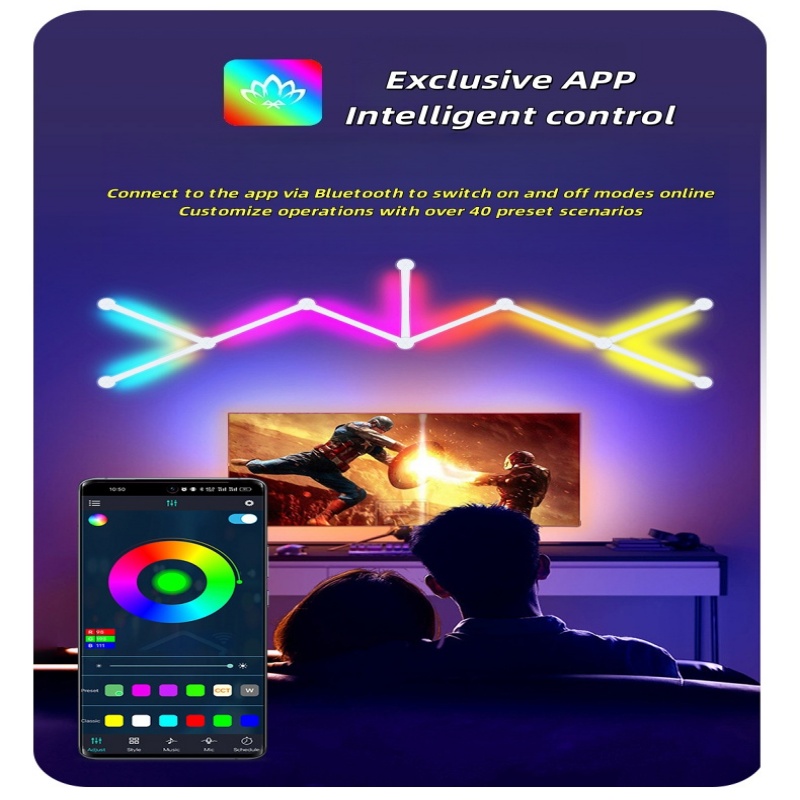 Lumière d'ambiance colorée RGB - Foyer Lighting Wall Decor avis et prix