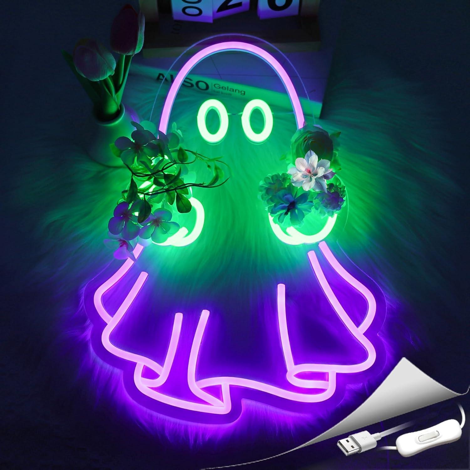 Enseigne néon LED Ghost alimen - Lighting Decoration For Home avis et prix