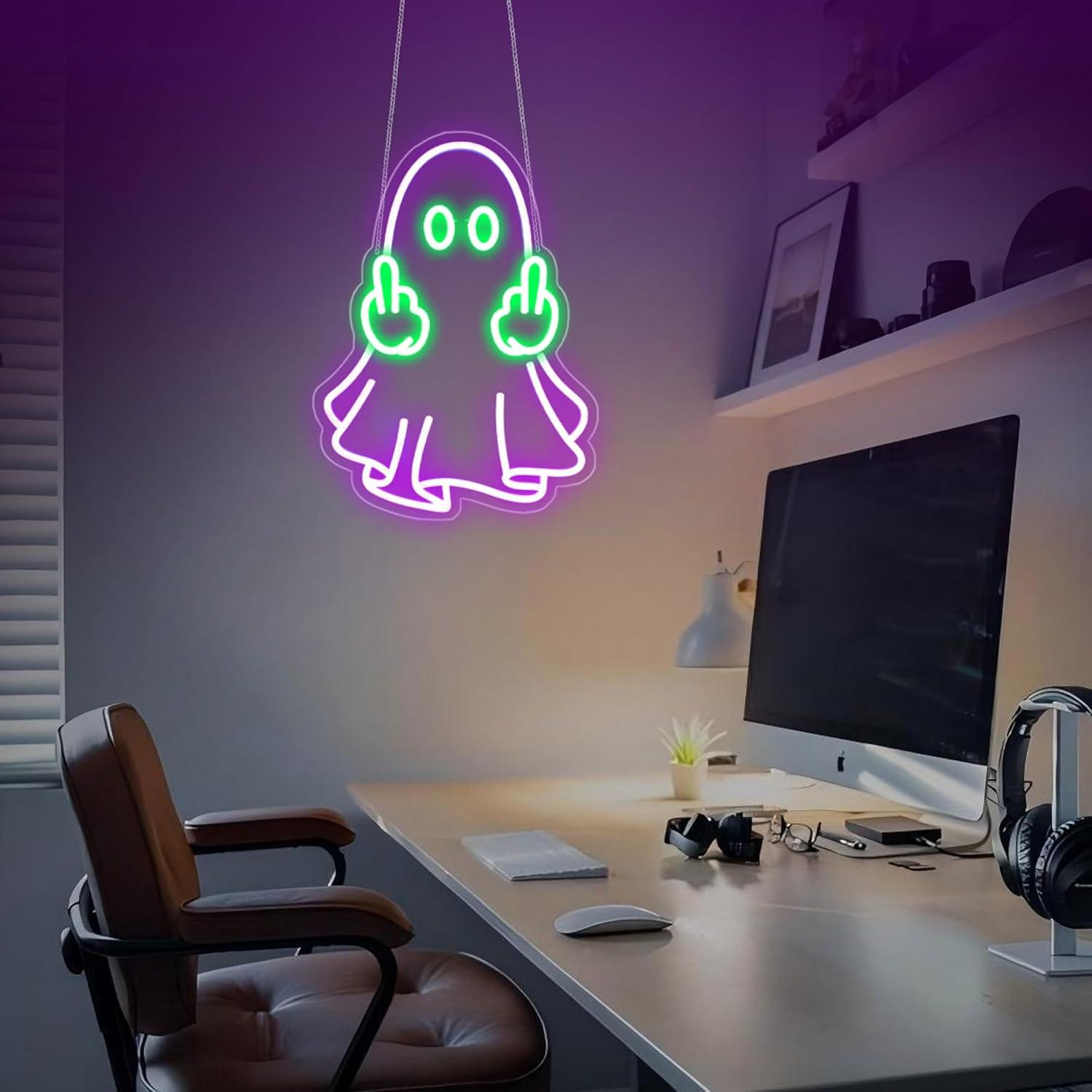 Enseigne néon LED Ghost alimen - Lighting Decoration For Home avis et prix