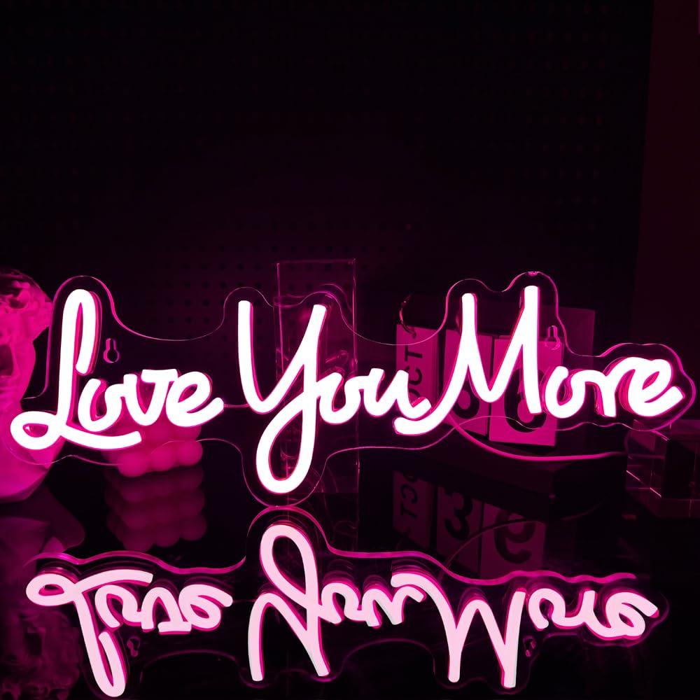 Panneau néon « Love You More » - Lighting Decor And More avis et prix