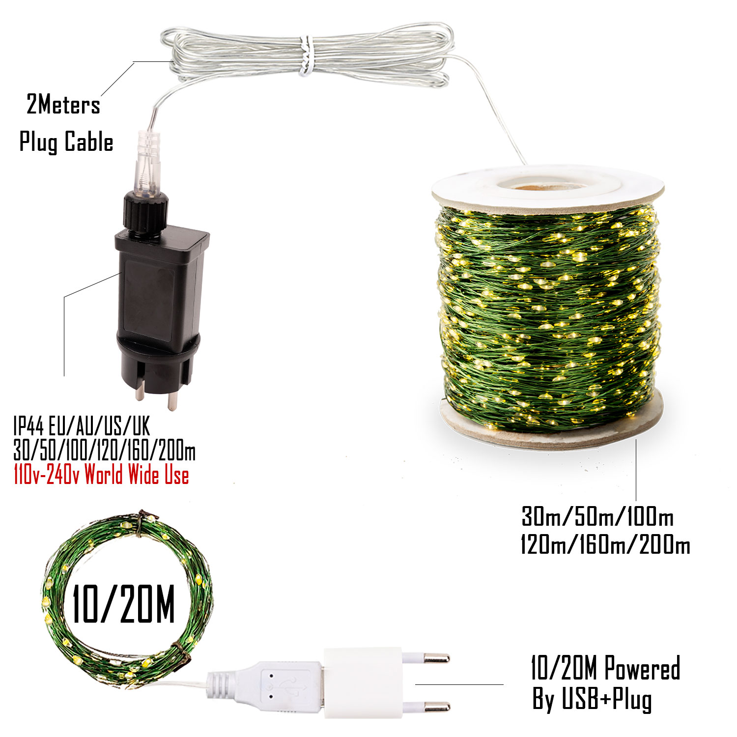 Plus LED fil vert guirlande ch - Lighting Decor And More avis et prix