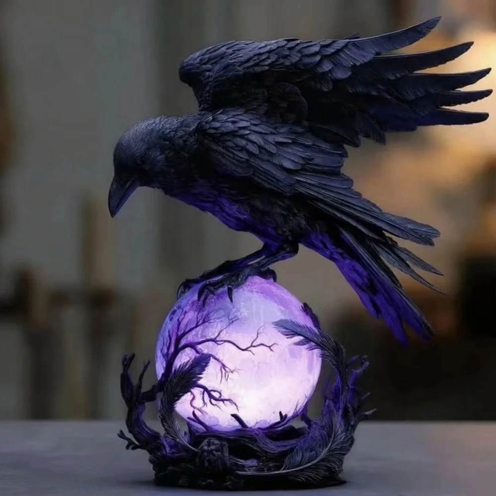 Lampe LED gothique corbeau, Sc - Unique Lighting Decor avis et prix