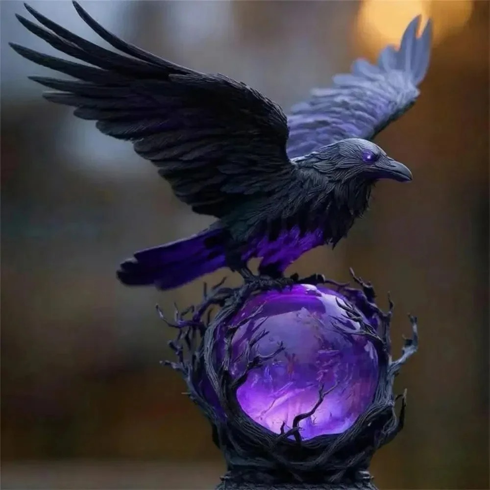Lampe LED Gothique Corbeau : S - Unique Lighting Decor avis et prix