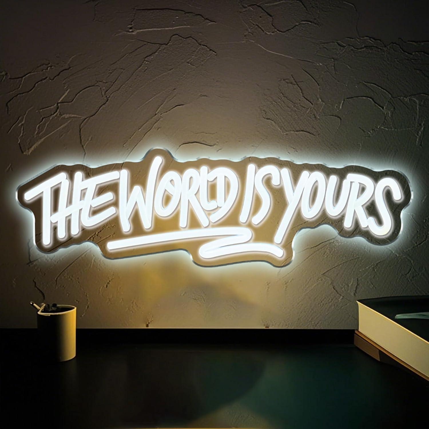 Enseigne néon « The World is Y - Lighting Decoration Wedding avis et prix
