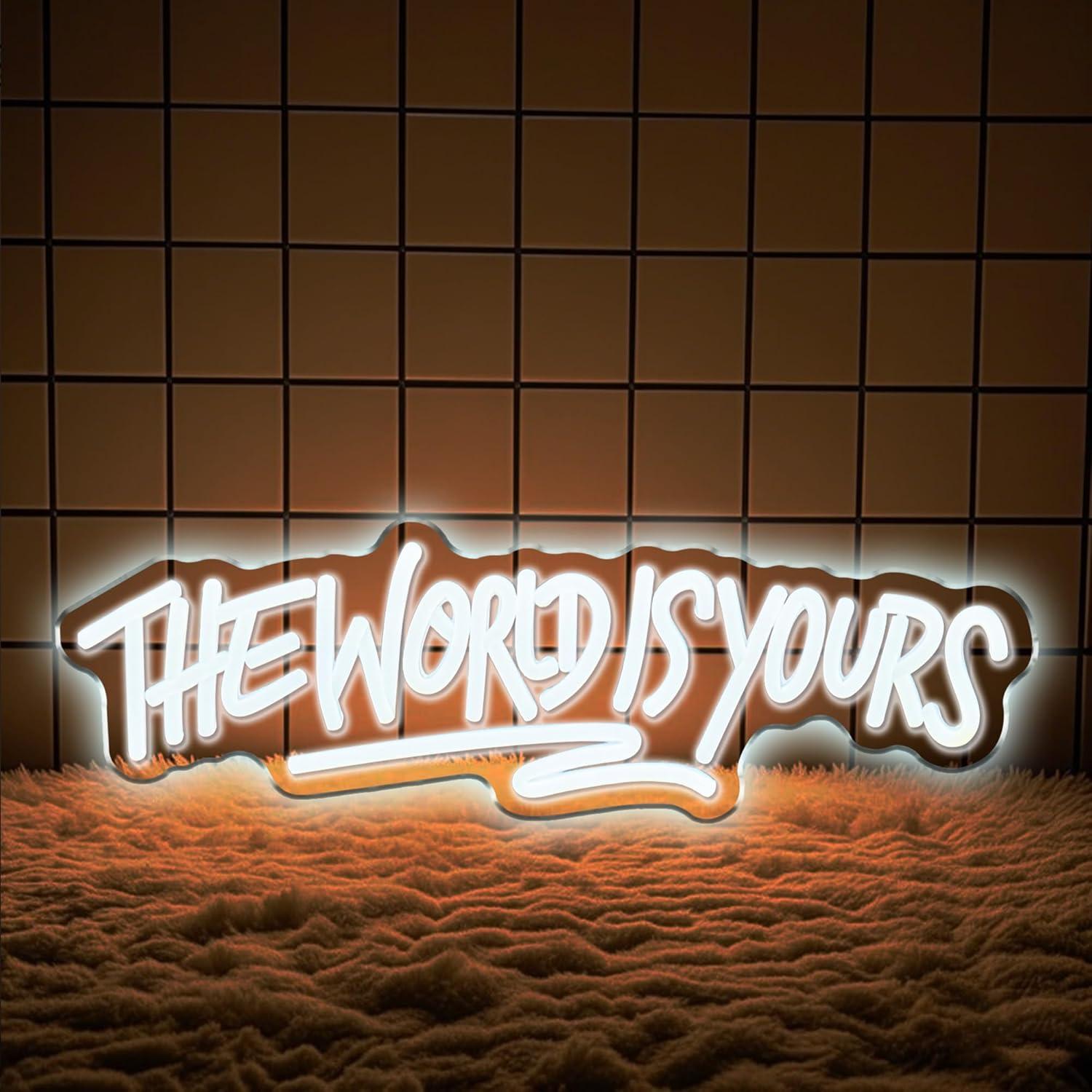 Enseigne néon « The World is Y - Lighting Decoration Wedding avis et prix