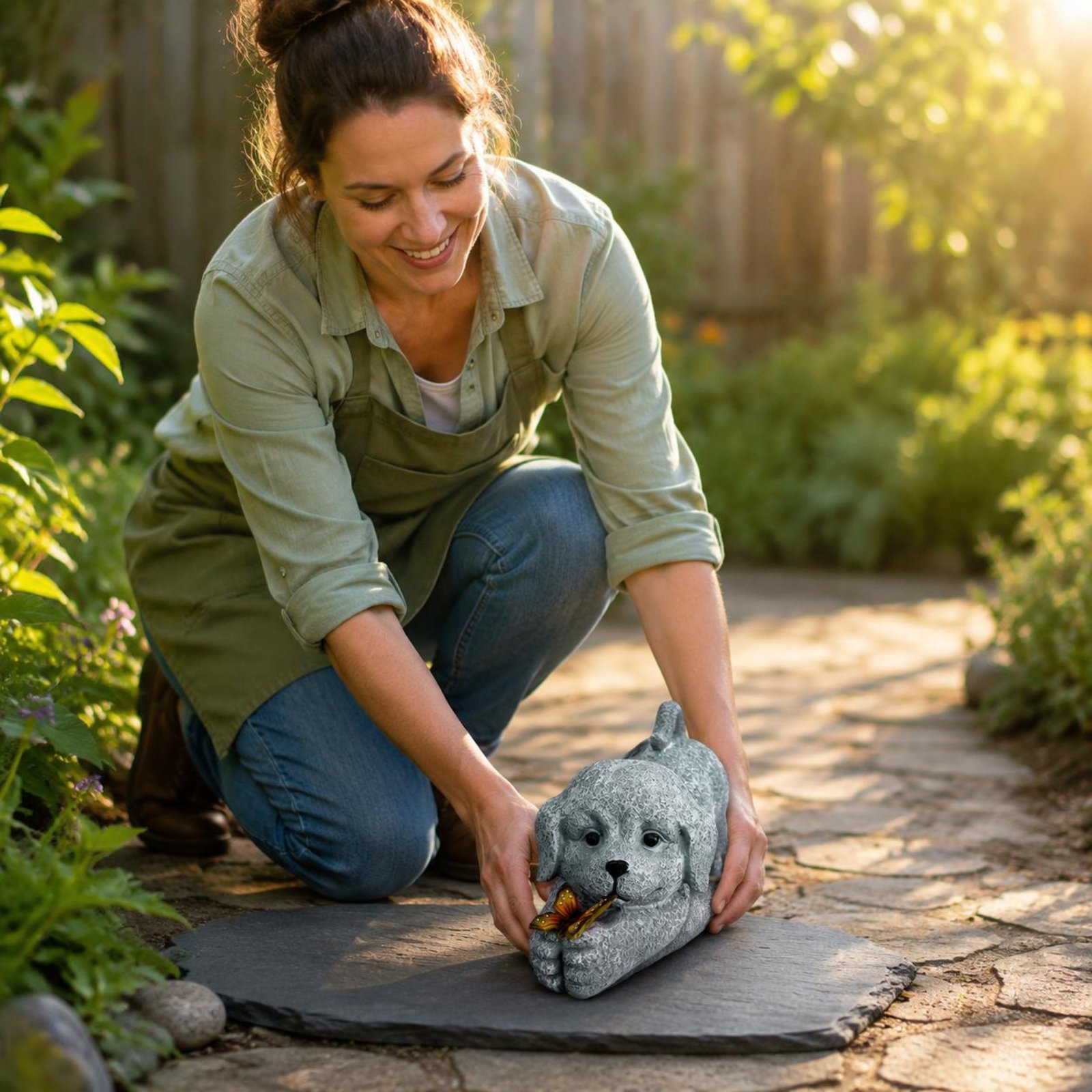Statue de chien solaire en rés - Yard Lighting Decor avis et prix